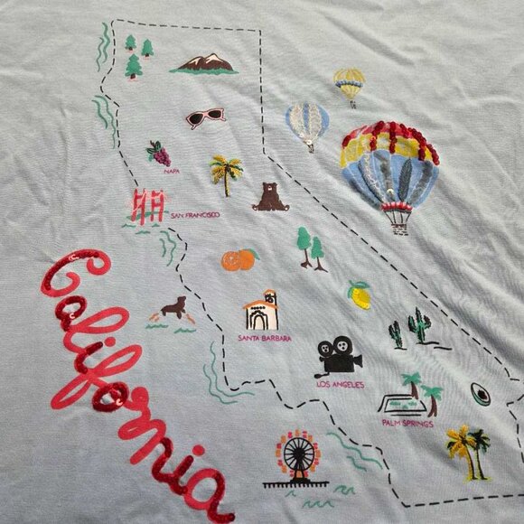 New J Crew Factory collector tee map of California graphic tee - Picture 3 of 7